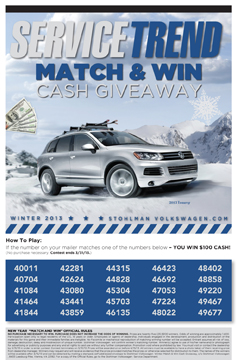 automotive mail card