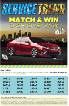 automotive mail card