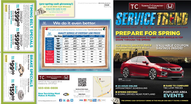 honda automotive mail card